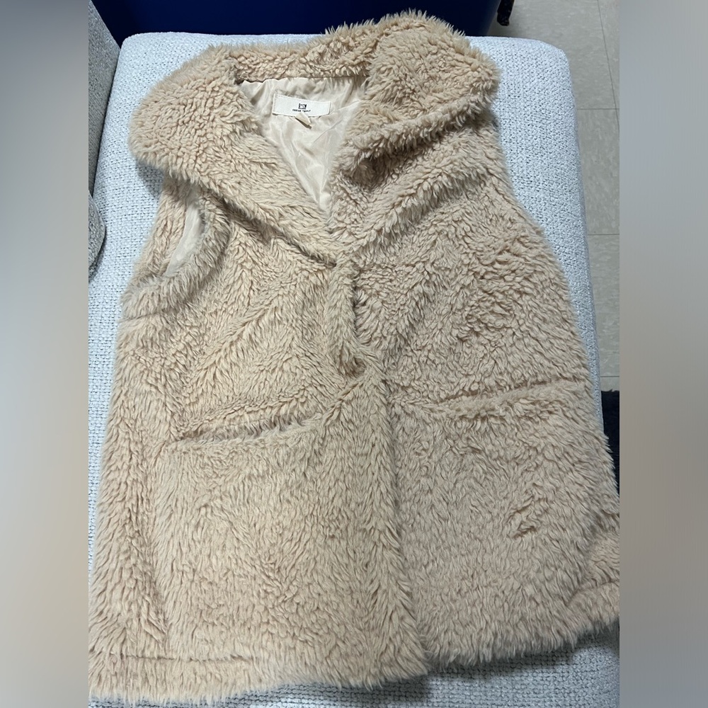 Faux fur teddy vest